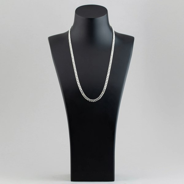 T. H. Baker Sterling Silver 22 Inch Diamond-Cut Curb Chain 8.13.1916