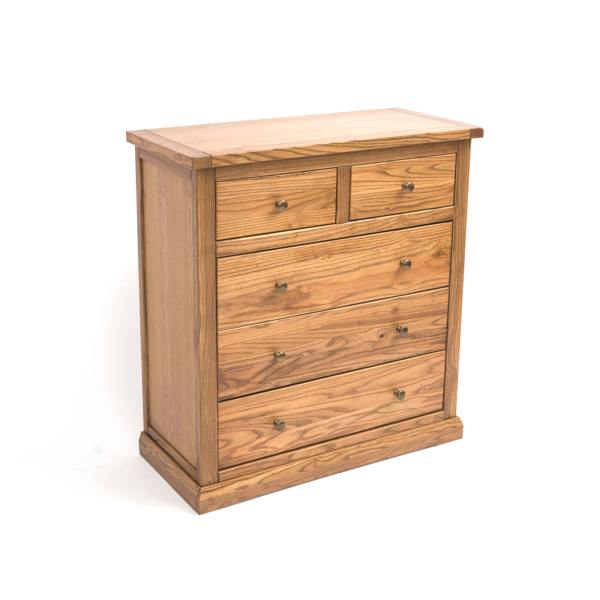 Cabinet Bits Salerno 5 Drawer Chest of Drawers Brass Knob