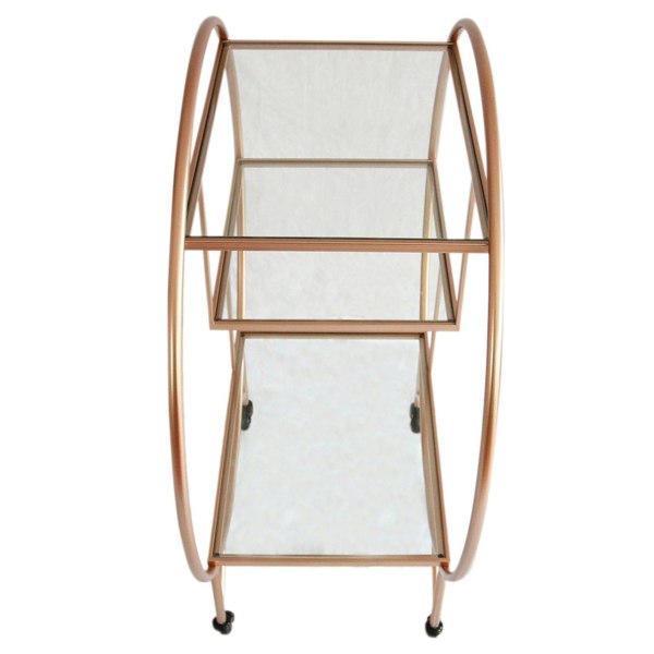 Monstershop Rose Gold Drinks Trolley Bar Cart - Large