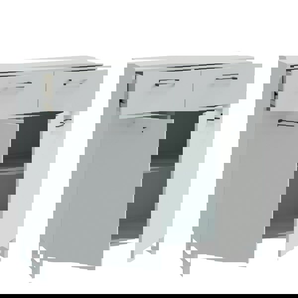 Furniture To Go Sali 2 Door 2 Drawer Chest in Light Grey