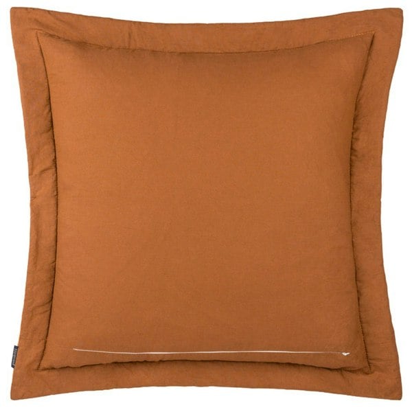 Paoletti Palmeria Velvet Quilted Cushion Cover - Rust