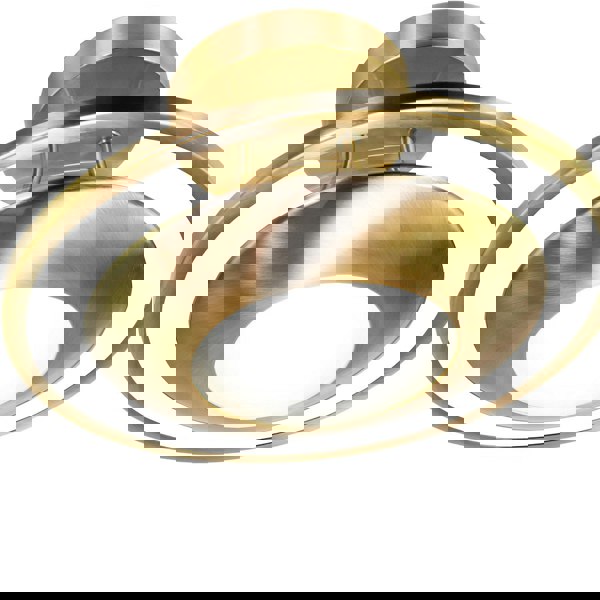 Modernistic Semi Flush Eco Friendly LED Ceiling Light Fitting in Antique Brass Image 7