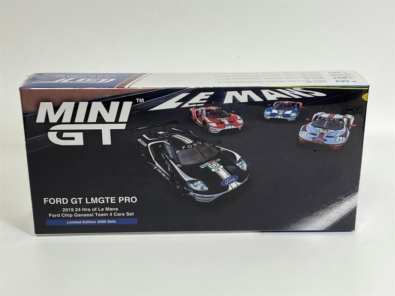 Mini GT Ford GT LMGTE Pro 2019 24 hrs of Le Mans 4 Car Set 1:64 Mini GT MGTS0010