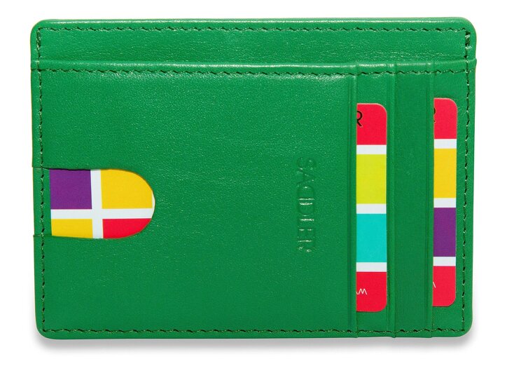 SADDLER Slim Leather Card Holder "Stella" – Handmade by Saddler |Gift Boxed - Jelly Bean