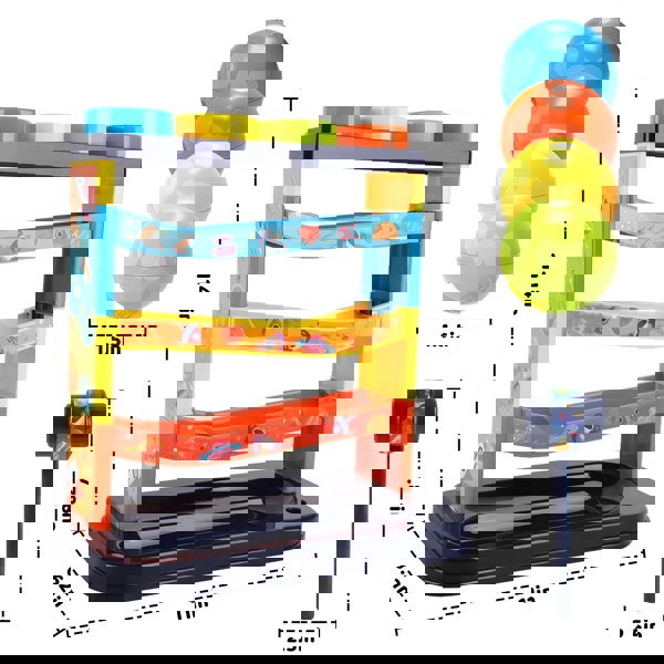 deAO Toys 3-Layer Ball Drop Toy - Color sorting toys-Montessori STEM Learning Game for Toddlers 1-3 Years