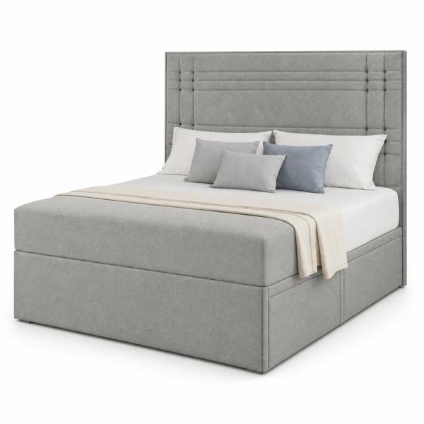 Great British Beds Savoy Divan Bed - Silver Plush
