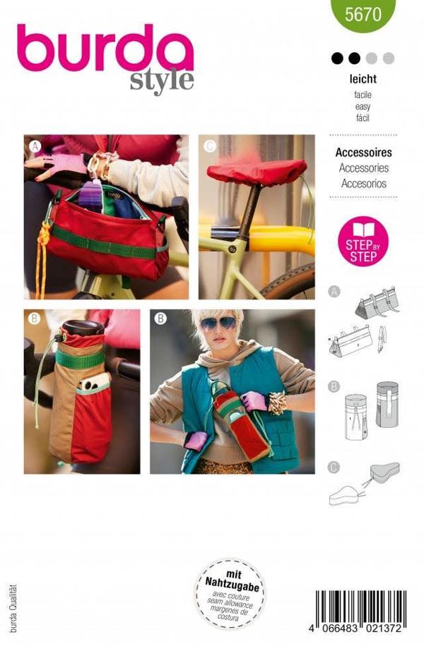 Burda Sewing Pattern 5670 Bags and Accessories - Easy