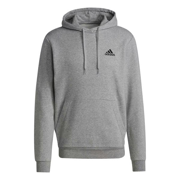 Adidas Unisex Adult Fleece Hoodie - Mid Grey