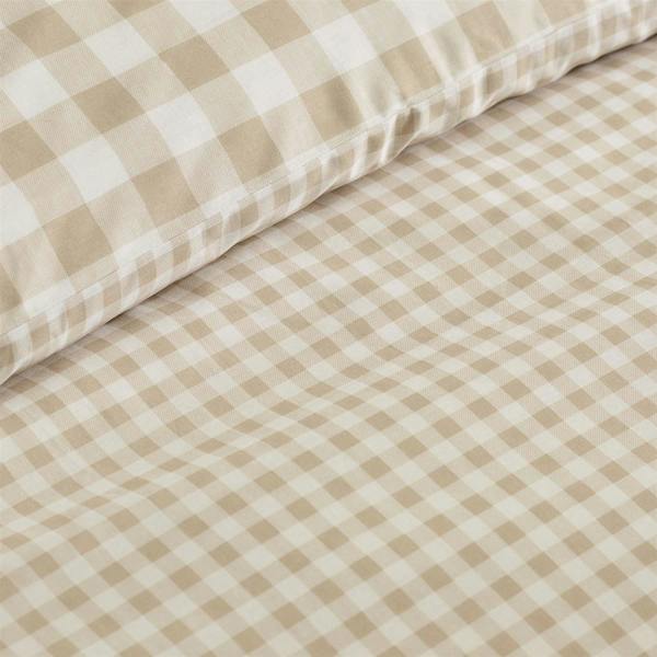 Bamford Gingham Check Natural Duvet Cover Set