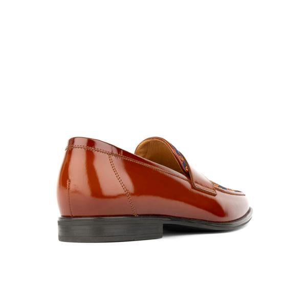 Embassy London Henry - Tan & Blue Flower - Men's Leather Loafer