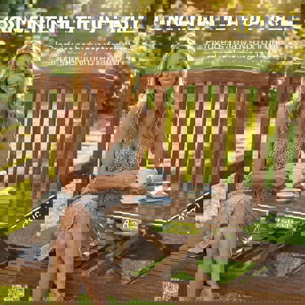 Garden Loveseat with Built-in Coffee Table