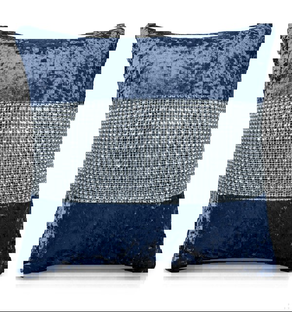 Intimates Luxury Crushed Velvet Diamonte Detail Cushion - 43cm x 43cm
