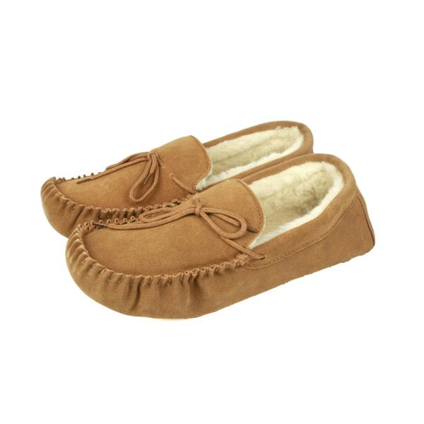 Eastern Counties Leather Unisex Adult Jesse Suede Moccasins - Chestnut