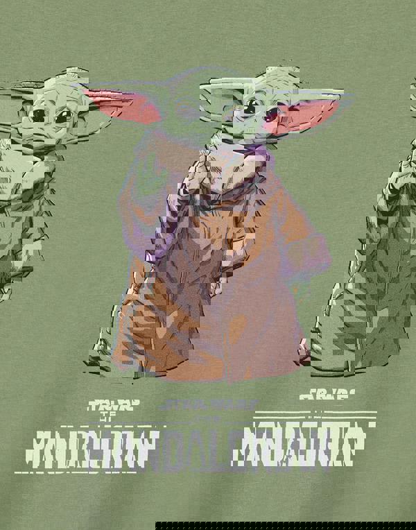 Star Wars The Mandalorian Boys Beige Mandalorian Grogu Short Sleeved T-Shirt