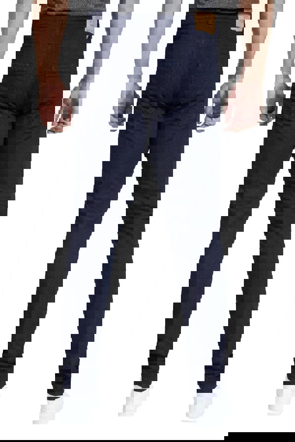 Smart Living Skinny Fit Denim Jeans Classic Cotton Casual Trousers - Indigo