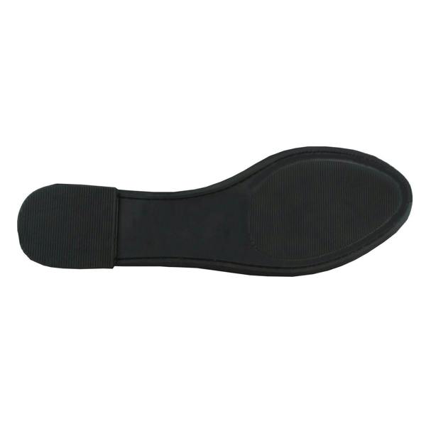 Spot On Ladies Spot On Flat Black Ballerina Shoes F80530