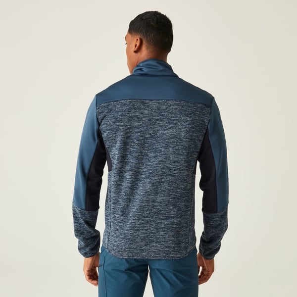 Regatta Mens Coladane VI Marl Full Zip Fleece Jacket - Moonlight Denim Marl / Moonlight Denim Navy