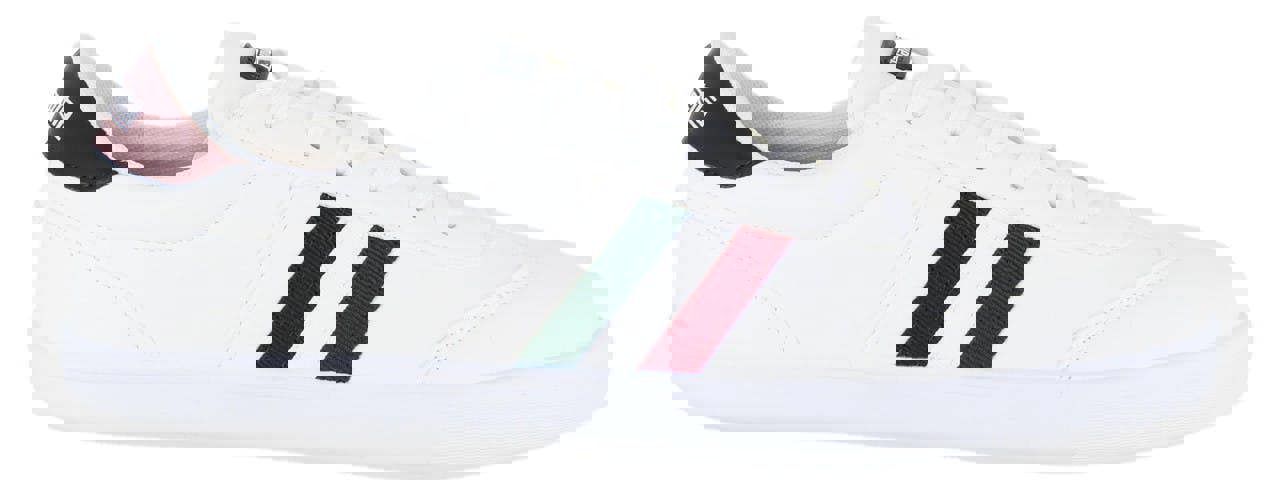 Lambretta Vulkan Mens Casual Smart Lace Up Canvas Pump Trainers