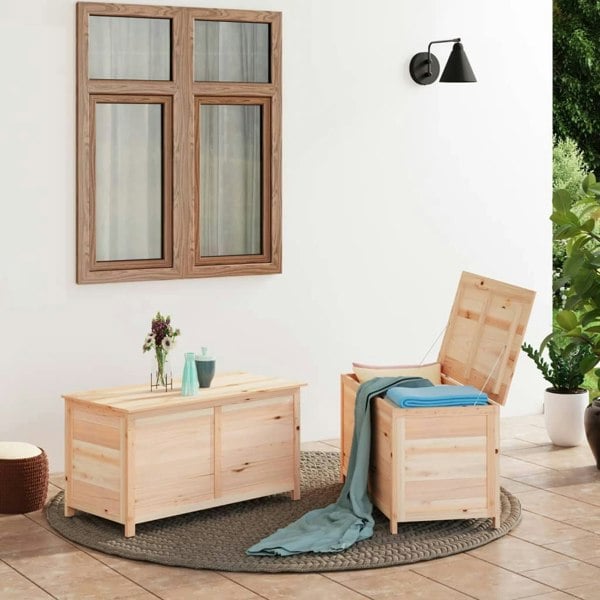 Berkfield Outdoor Cushion Box 100x50x56 cm Solid Wood Fir