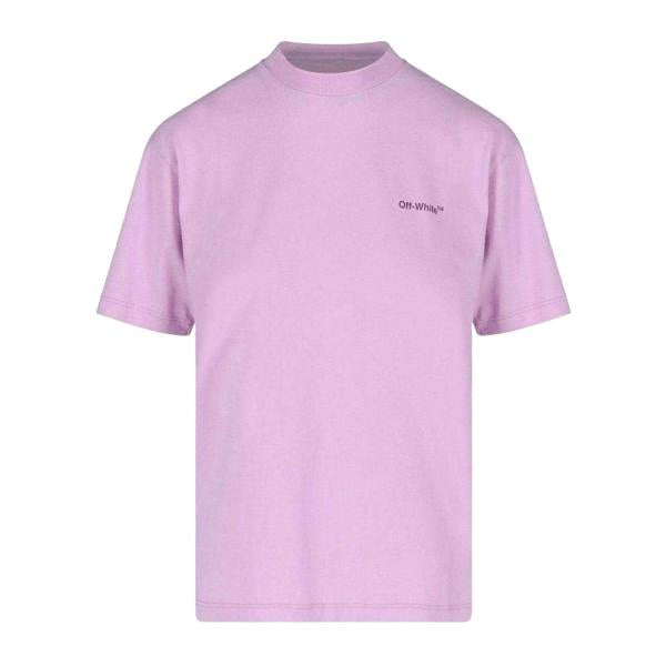 Off-White Unisex Adult Diag Logo Regular T-Shirt - Purple
