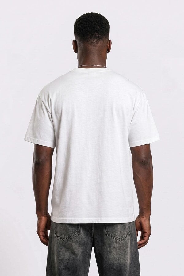 London Attitude Racing Oversized Heavyweight Graphic T-Shirt in White