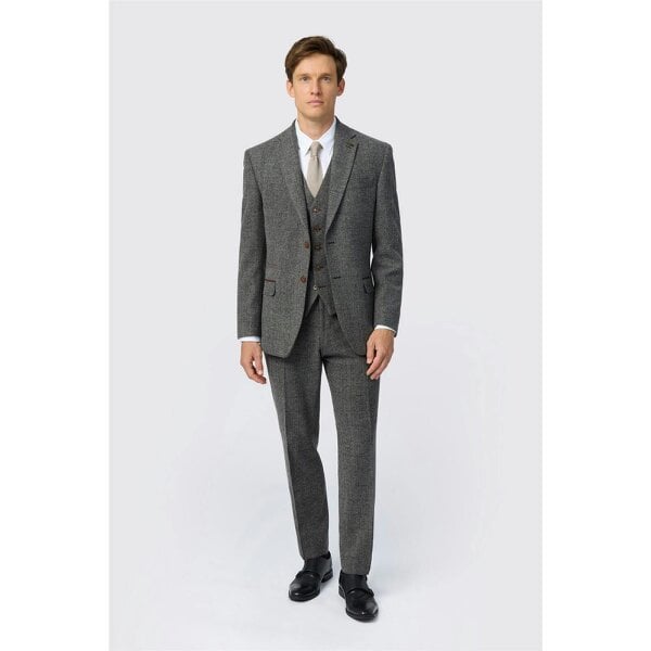 Antique Rogue Tailored Fit Jace Grey Berry Tweed Jacket