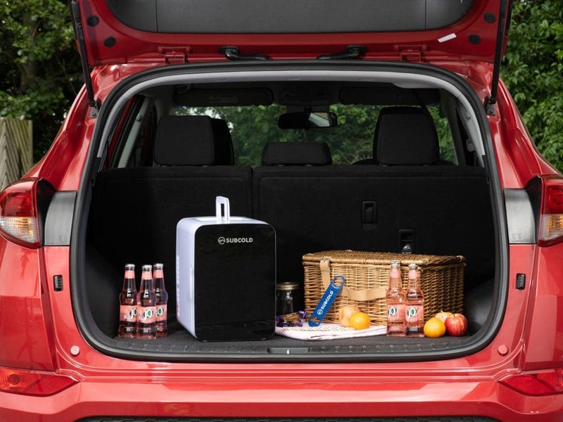 Subcold Ultra 10 litre black portable mini fridge in car