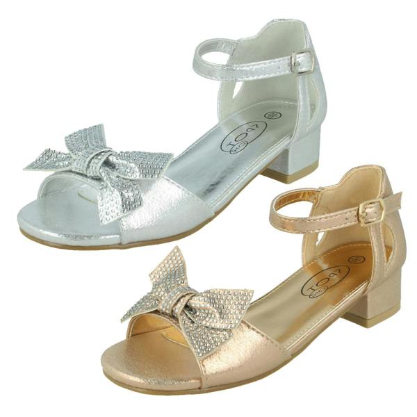 Spot On Girls Spot On Mid Heel Sandals