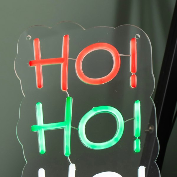 Samuel Alexander 29cm Light up Hanging or Freestanding Christmas Ho Ho Ho Neon Sign