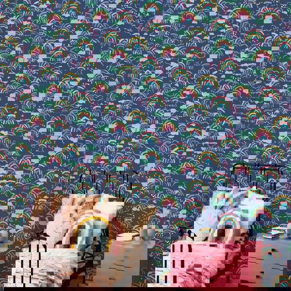 Hoopla Walls Rainbow Love - Inky Mix 10m Wallpaper