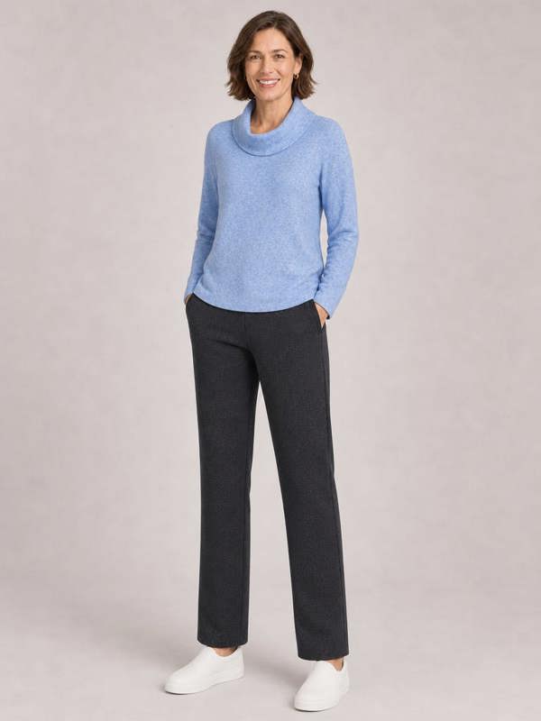 PennyPlain Cowl Top Long Sleeve - Lt Ultramarine