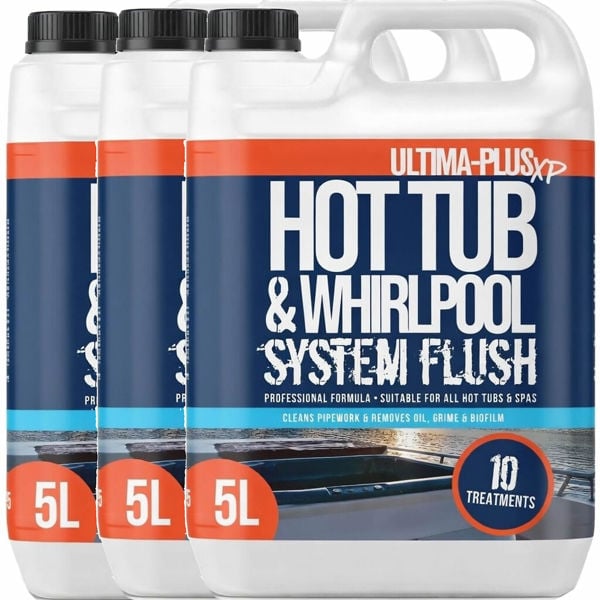 Ultima Plus XP ULTIMA-PLUS XP Hot Tub and Whirlpool System Flush - Deeply Cleans to Remove Dirt, Bacteria & Grime From Pipework 15L