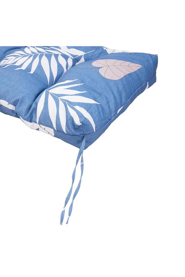 Living and Home 130cm W x 50cm D Waterproof Patio Bench Leaves Print Seat Cushion