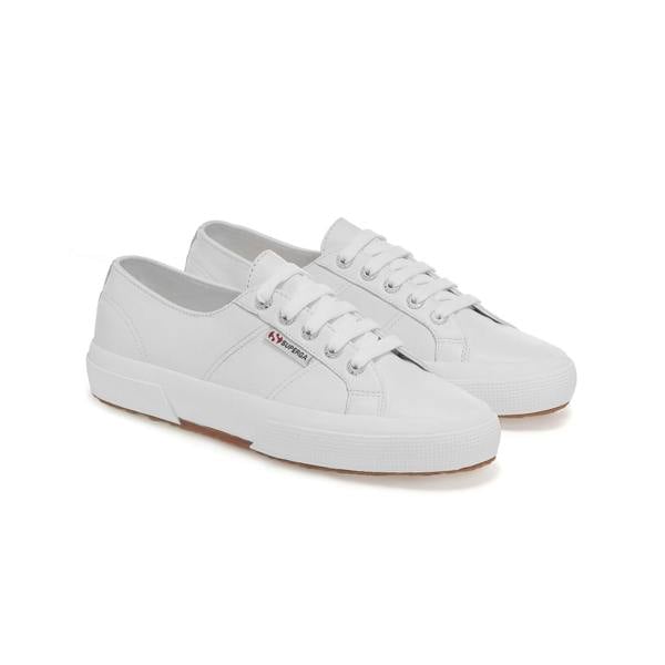 Superga Unisex Adult 2750 Nappa Leather Trainers - Optic White - 