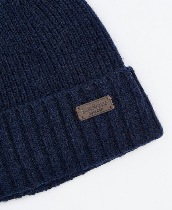 Barbour Carlton Beanie & Gloves Gift Set - Grey - O/S - Navy