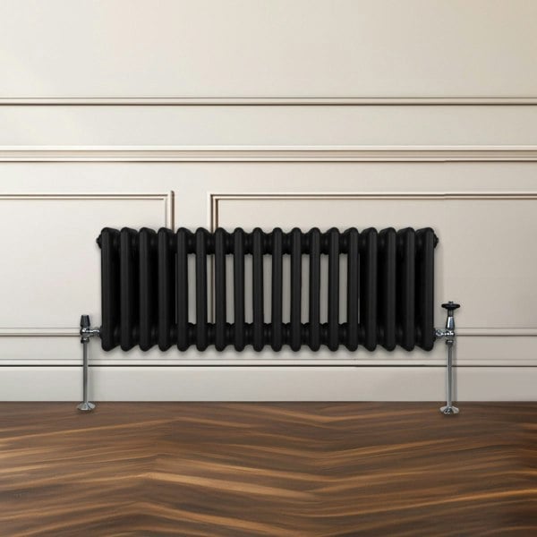 Monstershop Traditional 3 Column Radiator - 300 x 832mm - Black