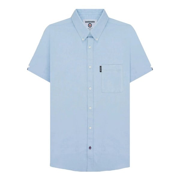 Lambretta Mens SS25 Oxford Shirt - Sky Blue