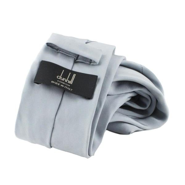 Dunhill luxurious matt silk tie with plisse pleat detailing
