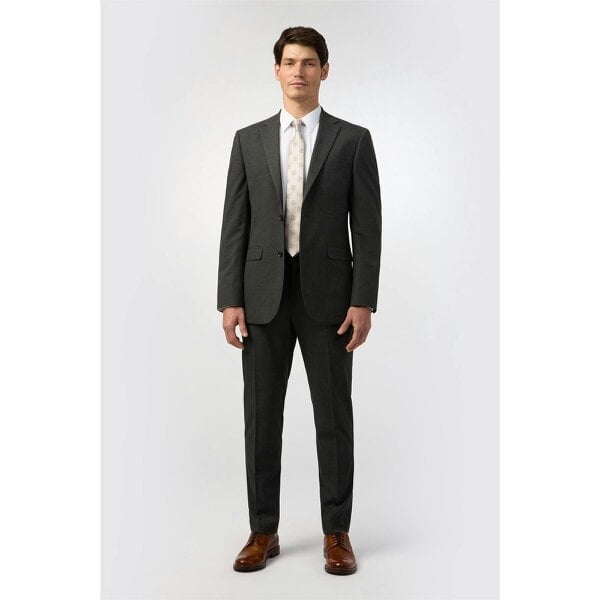 Limehaus Regular Fit Charcoal Stretch Waistcoat