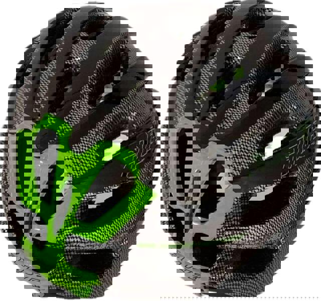 AweSprint In Mould Adult Bike Helmet Large 58-61cm Black/Carbon/Green