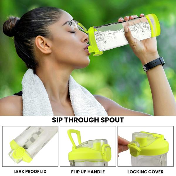 Total Chef 600ml Portable Blender USB Rechargeable Smoothie Maker for Gym & Travel (Yellow)