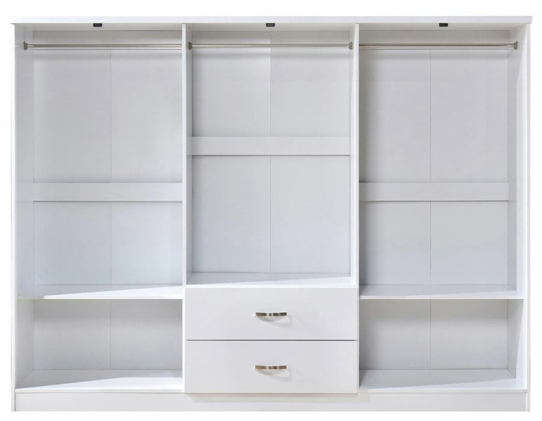 Swish Furniture Paddington 6 Door 2 Drawer Mirrored Wardrobe