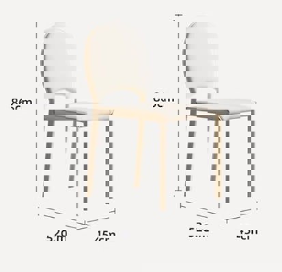 Yedda Dining Chair, Cream-Weilai Concept-Weilai Concept
