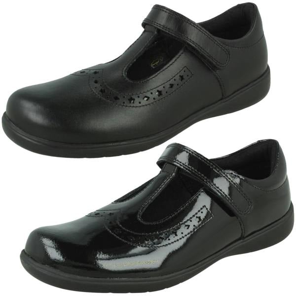 Start-rite Girls Start-Rite Diamond And Star Cut-Out T-Bar School Shoes Hope