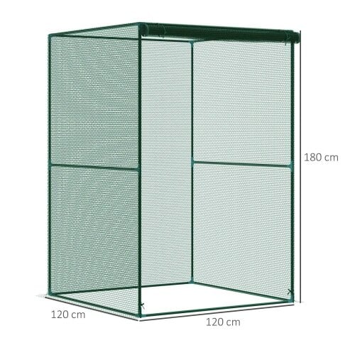 Bobobiy 120 x 120cm Compact Plant Cage, with Netting - Green