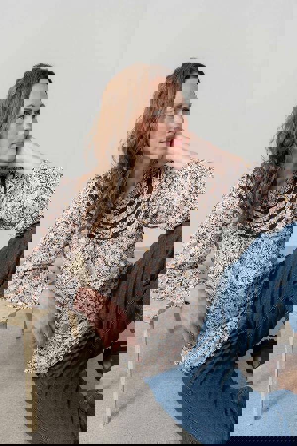 Lily & Me Luna Cotton Lace Insert Blouse Pink