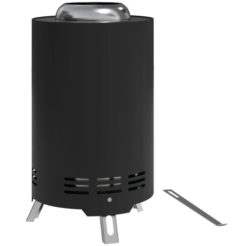 Wyld Haus Balatti Small Stainless Steel Black Tabletop Smokeless Fire Pit