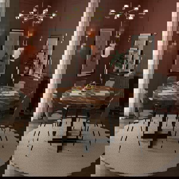 TRL Furniture Walnut Round Dining Table