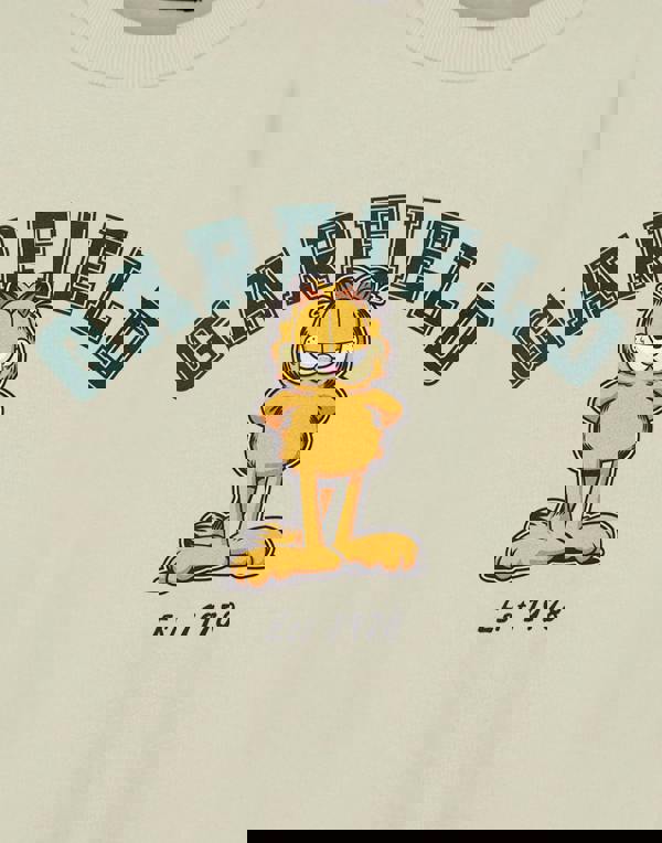 Garfield Unisex Beige College Sweatshirt