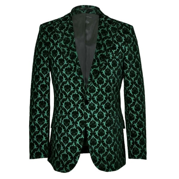 Washington Floral Jacquard Blazer - Green